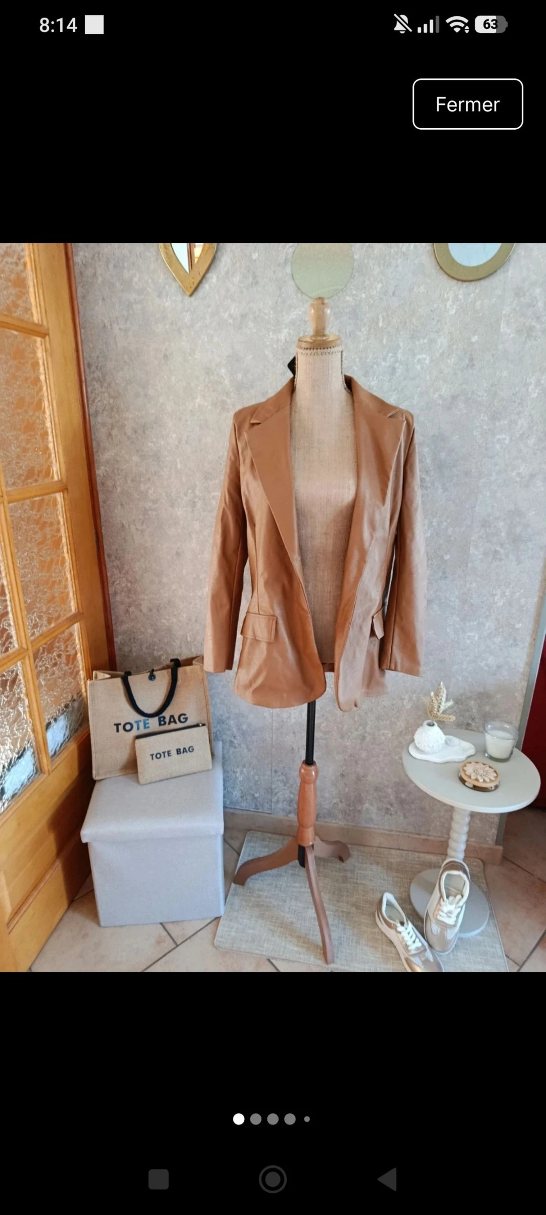 Veste en simili cuir 